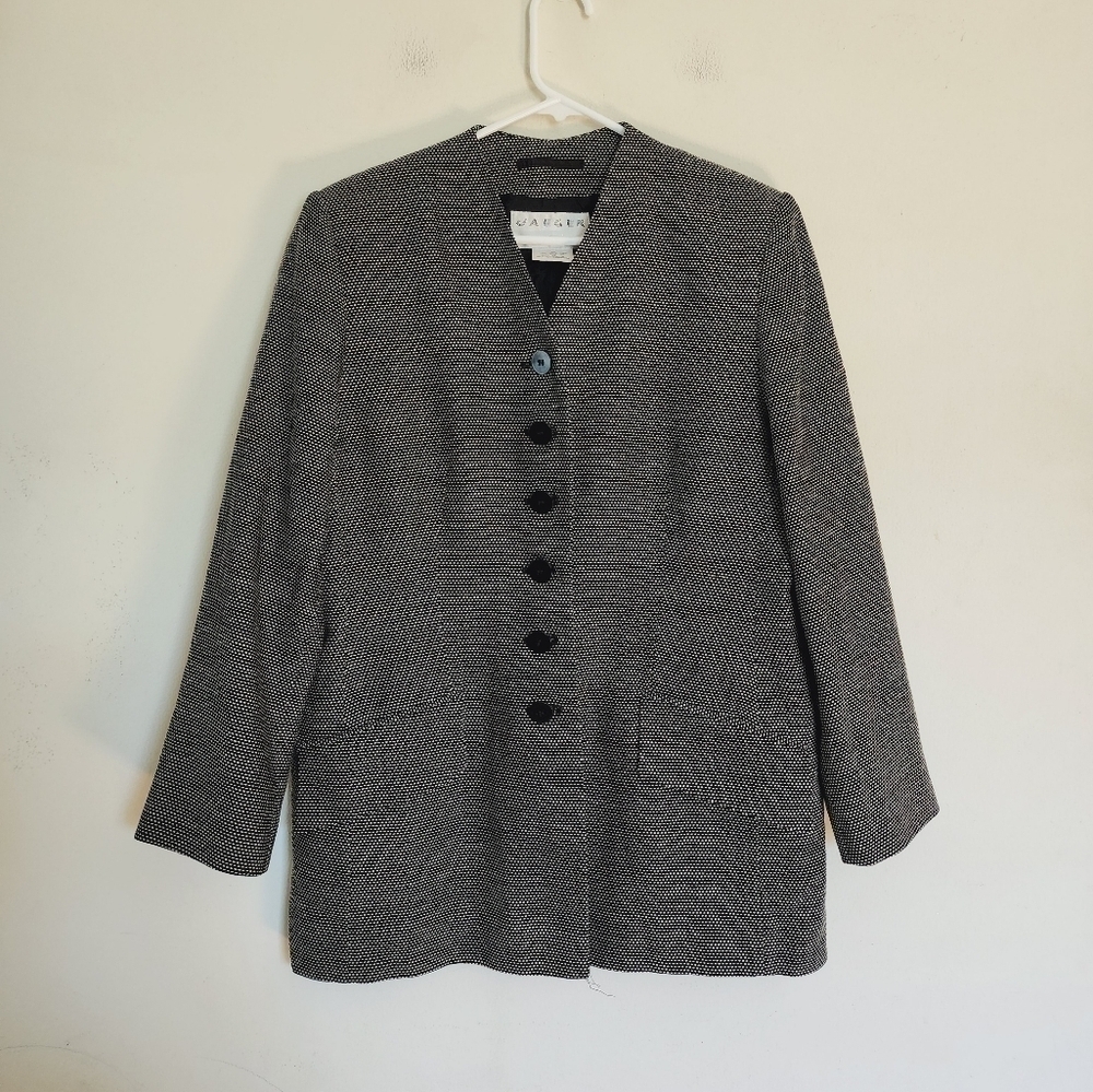 NWOT Jaeger Wool Blend Blazer Jacket size 12 Made in Great Britain
